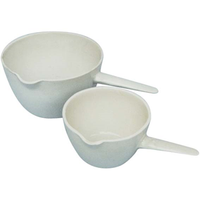 Livingstone Evaporating Dish 40ml, 64 Diameter x 25 Height mm, Round Bottom with Handle, Porcelain, Each Each