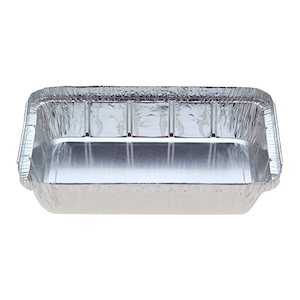 Confoil Cake Shallow Tray, 220 x 156 x 35 mm, 810ml, Silver, 500 Pieces/Carton Pack
