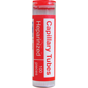Livingstone Haematocrit Capillary Tubes, 80ul, Heparinised, Borosilicate Glass, 100/Vial Vial