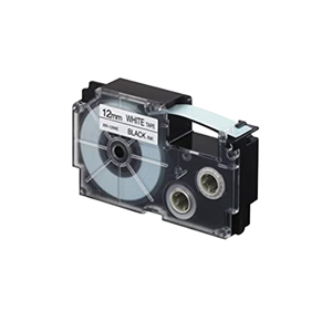 CASIO TAPE KR12WE 12mm X 8M BLK/WH Each