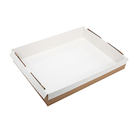 Confeta Baking Tray, Large - Short Wall, 400(L) x 300(W) x 50(H) mm, Cardboard, Each