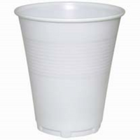 Universal Plastic Drinking Cups, 200ml, Cafe/Bar Type, White, Disposable, Recyclable, 50/Pack Pack