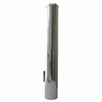 Livingstone Plastic Cup Dispenser for 6oz or 200ml Cups, Height: 600mm, ID: 65-71mm, OD: 82mm, Stainless Steel, Each Each