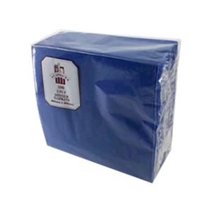 Caprice Dinner Napkin, 2-Ply, 1/4 Fold, 40 x 40cm, Dark Blue, 100 Pieces/Pack, 10 Packs/Carton, 1000/Carton Carton