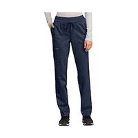 Scrub Pants, Mid Rise, Tapered Leg, Drawsting Knit Waistband, Unisex, Navy, Inseam 31", Small, Each Each