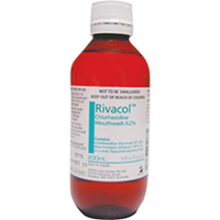Rivacol Chlorhexidine Mouthwash 0.2 Percent, 200ml Bottle, Each Each