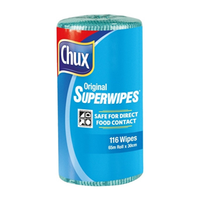 Chux Original Superwipes, 30cm x 65 Metres, Perforated, Green, 4 Rolls/Carton Carton