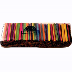 Colorific Multicoloured Biodegradable Wooden Popsticks, 1000/Bag Bag
