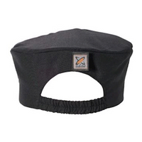 Club Chef Traditional Flat Top Hat Black (Skull Cap/Pill Box) Medium, Each Each