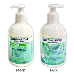 Livingstone Antibacterial Liquid Hand Wash Soap, with Aloe Vera Moisturiser, 500ml with Pump, Each Each
