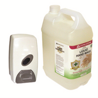 Livingstone Soap Dispenser, 1 Litre + Liv Anti-Bacterial Liquid Hand Wash Soap 5 Litre Bottle (Kit) Kit