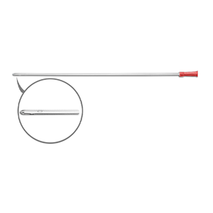 Livingstone Nelaton Male Catheter, 18FG, Red Colour, 38cm Length, Single Wrapped, Sterile, 100/Bag Bag