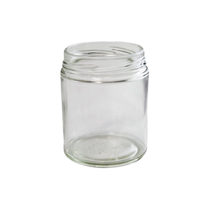 Glass Jars, 190mL, 63mm Twist Neck Finish, Round, Flint, 36/Carton Carton