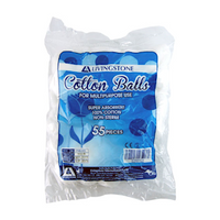 Livingstone Cotton Balls, 100pct Cotton, 0.6 Grams, Non-Sterile, White, 55/Bag, 150 Bags/Carton Carton