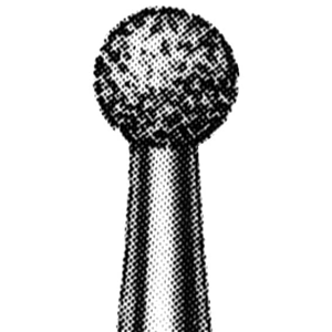 Mdt Diamond Burs, Round, ISO 001524 #09, Friction Grip, Medium, Each