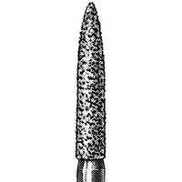 Livingstone Diamond Burs, Flame, ISO 249524 #12, Friction Grip, High Speed, Medium, Each