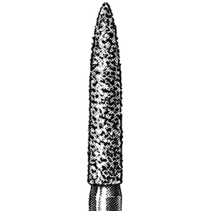 Livingstone Diamond Burs, Flame, ISO 249524 #12, Friction Grip, High Speed, Medium, Each