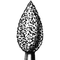 Mdt Diamond Burs, Flat Bud, ISO 257524 #16, Friction Grip, Medium, Each