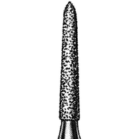 Livingstone Diamond Burs, Truncated Conical with Ogival End ISO 298524 #16, Friction Grip, High Speed, Medium, Each