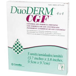 Duoderm Control Gel Formula (CGF) Dressing, 10 x 10cm, 5/Pack (187660) Pack