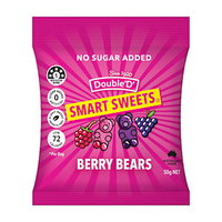 Double 'D' Smart Sweets Berry Bears, Sugar Free, 50g, Each