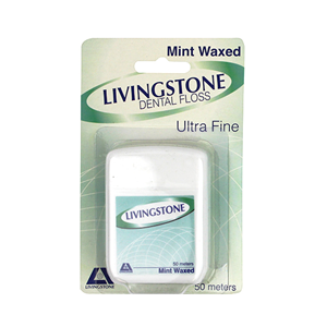 Livingstone Dental Floss, Mint, Waxed, 50 Meters/Blister Pack Each