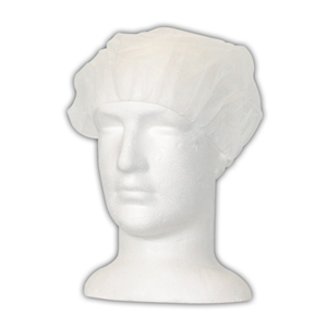Disposable Bouffant Hairnet Cap, White, Nonwoven, Latex Free, Double Elastic, Small, 19 Inches, 1,000/Carton Carton