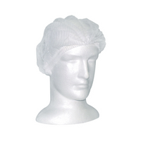 Livingstone Dispo Crimped Hairnet Cap 21 Inches, Double Elastic, Extra Thick 22GSM, Latex Free, HACCP, White 250/Box, 4 Bxs or 1,000/Ctn