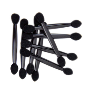 Sofeel Eyeshadow Applicator, Ruby Sponge, Double Ended, 75mm Length, Black, 25/Pack Pack