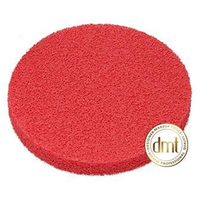 Designer makeup tools: Fiery red textured rubber makeup sponge, 75mm (DIA) x 9mm (W); 4/PK Pack