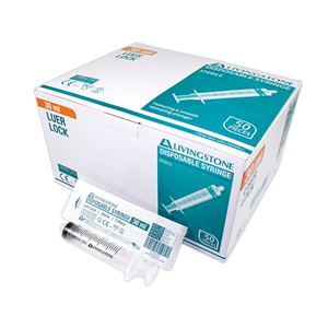 Livingstone Syringe, 3ml, Luer Lock Tip, Latex Free, Hypoallergenic, Non-Sterile, Loose Each