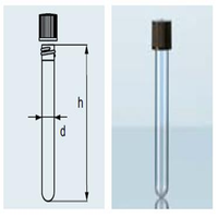 Duran Specimen Tube Soda Lime Glass, 32ml, 18mm Diameter x 180mm Height, Each Pack