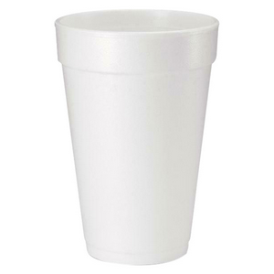 Livingstone Foam Cups, 16oz or 473ml, Plain, White, Loose Loose