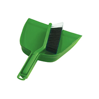 Livingstone Dustpan & Bannister Set, 32(L) x 22.5(W) x 8.5(H) cm, Plastic, Green, Each