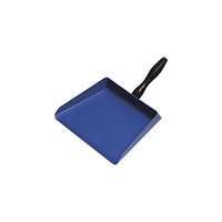 Oates Industrial Metal Dustpan, Recyclable Plastic Handle, Blue, Each Each