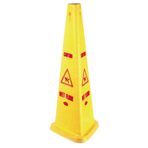 FLOOR CONE 'CAUTION WET FLOOR'1040MM HIGH Each