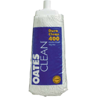 Oates Duraclean Cotton Mop Head, 400g, White, Each Each