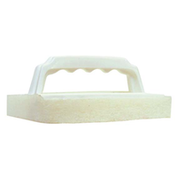 Edco Scourer Scrubber with Handle, Non-Scratch, White, Each Each