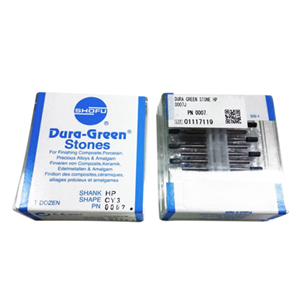 Shofu Dura Green Stones, Shank HP, Shape KN4, No 0026, 12/Pack