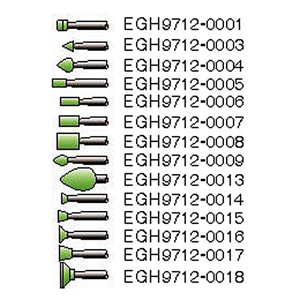 Shofu Dura Green Stones, Shank HP, Shape FL1, No 0009, 12/Pack
