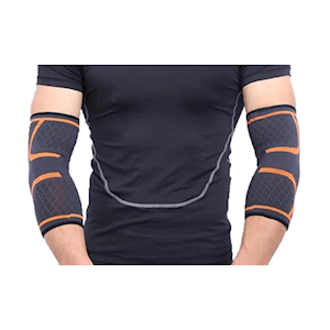 Livingstone Elbow Support Compression Sleeves, GYM Sports, Latex, Spandex, Nylon, Polyester, Medium, Orange, Each Each