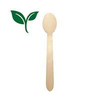 Liv Eco Wooden Spoon, 160mm, Non-Sterile, 20 Pieces/Pack Pack
