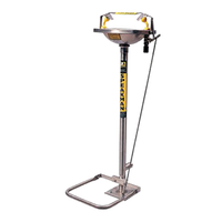 Aerated Eye/Face Wash Unit with Bowl Free Standing, Pedestal Mounted, Hand and Foot Operated Each