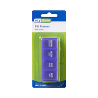 Ezy Dose Pill Planner, 4 Times a Day for Morning, Noon, Eve and Bed, Each Each