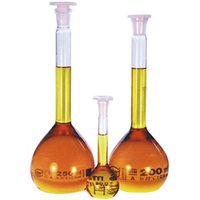 Volumetric Flask, 200ml, Class A, with Plastic Stopper, Borosilicate Glass, Made in Europe, Each Each