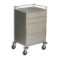 Fortress Healthcare 4 Drawer Trolley 125mm Deep, 600x490x900mm Each