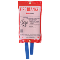 Exelgard Fire Blanket, 1 x 1 metre, Hanging Case for Quick Pull Down, Ready to Deploy, Each