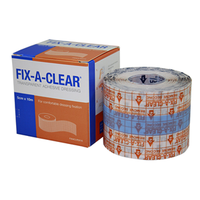 Fix-A-Clear Transparent Adhesive Waterproof Tape Dressing, 10cm x 10 Metres, Low Allergy, Each