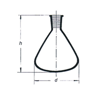 Flask Pear 1 Neck 10ml Socket 10/19 30mm Each