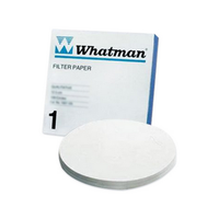 Whatmann Filter Paper, Qualitative, Circles, Medium/Fast Speed, Grade 1, Diameter: 185mm, Ash pct: 0.06, 11 um, Thickness: 0.18mm, 100/Pack Pack